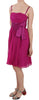 Dolce & Gabbana Elegant Fuchsia Pink Silk Bow Front Dress