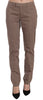 Dondup Chic Brown Straight Cut Trousers