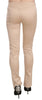 Just Cavalli Elegant Cream Low Waist Skinny Trousers