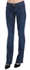 Just Cavalli Chic Blue Washed Boot Cut Denim Pants
