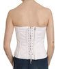 Dolce & Gabbana Elegant White Strapless Corset Top