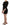 John Richmond Elegant Black Silk Mini Dress with Sequins