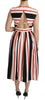 Dolce & Gabbana A-Line Pleated Midi Fashion Dress
