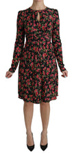 Dolce & Gabbana Floral A-Line Viscose Knee Length Dress