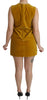 Dolce & Gabbana Mustard Velvet Shift Mini Dress