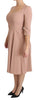 Dolce & Gabbana Elegant Light Pink A-Line Knee Length Dress