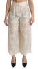 Dolce & Gabbana Elegant High Waist Palazzo Cropped Pants