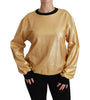 Dolce & Gabbana Elegant Gold Crew Neck Cotton Sweater