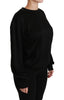 Dolce & Gabbana Elegant Black Cotton Crew Neck Pullover Sweater