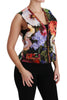 Dolce & Gabbana Multicolor Brocade Floral Sleeveless Vest