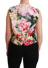 Dolce & Gabbana Multicolor Brocade Floral Sleeveless Vest