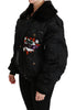 Dolce & Gabbana Elegant Black Bomber Jacket with Detachable Features