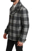 Dolce & Gabbana Elegant Gray Check Double Breasted Coat