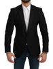 Dolce & Gabbana Elegant Black Polka Dotted Wool Blend Blazer