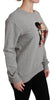 Dolce & Gabbana Elegant Multicolor Embroidered Crew-neck Sweater