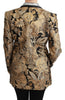 Dolce & Gabbana Elegant Gold Floral Jacquard Blazer