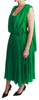Dolce & Gabbana Elegant Sleeveless Pleated Silk Maxi Dress