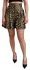 Dolce & Gabbana High Waist Black & Gold Luxe Shorts