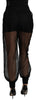 Dolce & Gabbana Elegant High Waist Silk Blend Joggers