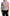 Moschino Chic Gray Crew Neck Cotton T-shirt with Pink Accents