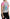 Moschino Chic Gray Crew Neck Cotton T-shirt with Pink Accents