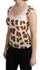 Roberto Cavalli Chic Leopard Lingerie Blouse Top
