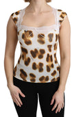 Roberto Cavalli Chic Leopard Lingerie Blouse Top