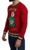Dolce & Gabbana Elegant Red Wool-Silk Crewneck Sweater