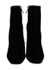 Dolce & Gabbana Elegant Velvet Ankle Boots with Crystal Heels