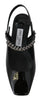 Jimmy Choo Elegant Black Patent Flats with Crystal Accent