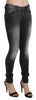 Acht Sleek Low Waist Skinny Denim in Black Wash