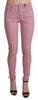 Acht Chic Pink Mid Waist Skinny Jeans