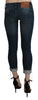 Acht Chic Blue Washed Skinny Cropped Denim