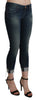 Acht Chic Blue Washed Skinny Cropped Denim