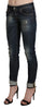 Acht Chic Dark Blue Skinny Cropped Jeans