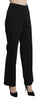 BENCIVENGA Elegant High Waist Straight Black Pants