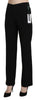 BENCIVENGA Elegant Black High Waist Straight Pants