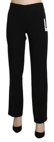 BENCIVENGA Elegant Black High Waist Straight Pants