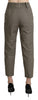 BENCIVENGA Elegant High Waist Cropped Pants in Gray
