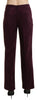 BENCIVENGA Elegant High Waist Straight Purple Pants