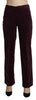 BENCIVENGA Elegant High Waist Straight Purple Pants