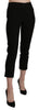 BENCIVENGA Elegant Black High Waist Cropped Pants