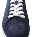 Jimmy Choo Chic Slip-On Blue Denim Suede Sneakers