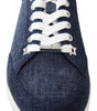 Jimmy Choo Chic Slip-On Blue Denim Suede Sneakers