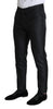 Dolce & Gabbana Elegant Metallic Black Dress Pants