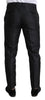 Dolce & Gabbana Elegant Metallic Black Dress Pants