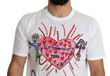 Dolce & Gabbana Romantic Heart Print Crew Neck Tee