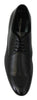 Dolce & Gabbana Elegant Black Leather Derby Shoes