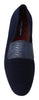Dolce & Gabbana Elegant Blue Suede Leather Loafers
