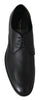 Dolce & Gabbana Elegant Black Leather Derby Dress Shoes